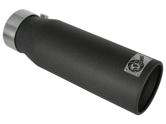 ~(6 lbs. 18X6X6)~ MACH Force-Xp 409 Stainless Steel Clamp-on Exhaust Tip Black 3 IN Inlet x 4 IN Outlet x 12 IN L