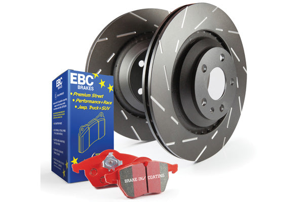 ~(40 lbs. 15X15X15)~ S4 REDSTUFF CERAMIC PADS AND USR ROTORS Save 15% over cost of buying separate parts with this quality pad and rotor kit which includes pads rotors and caliper lube. If you drive a muscle car or premium import and require better brakes